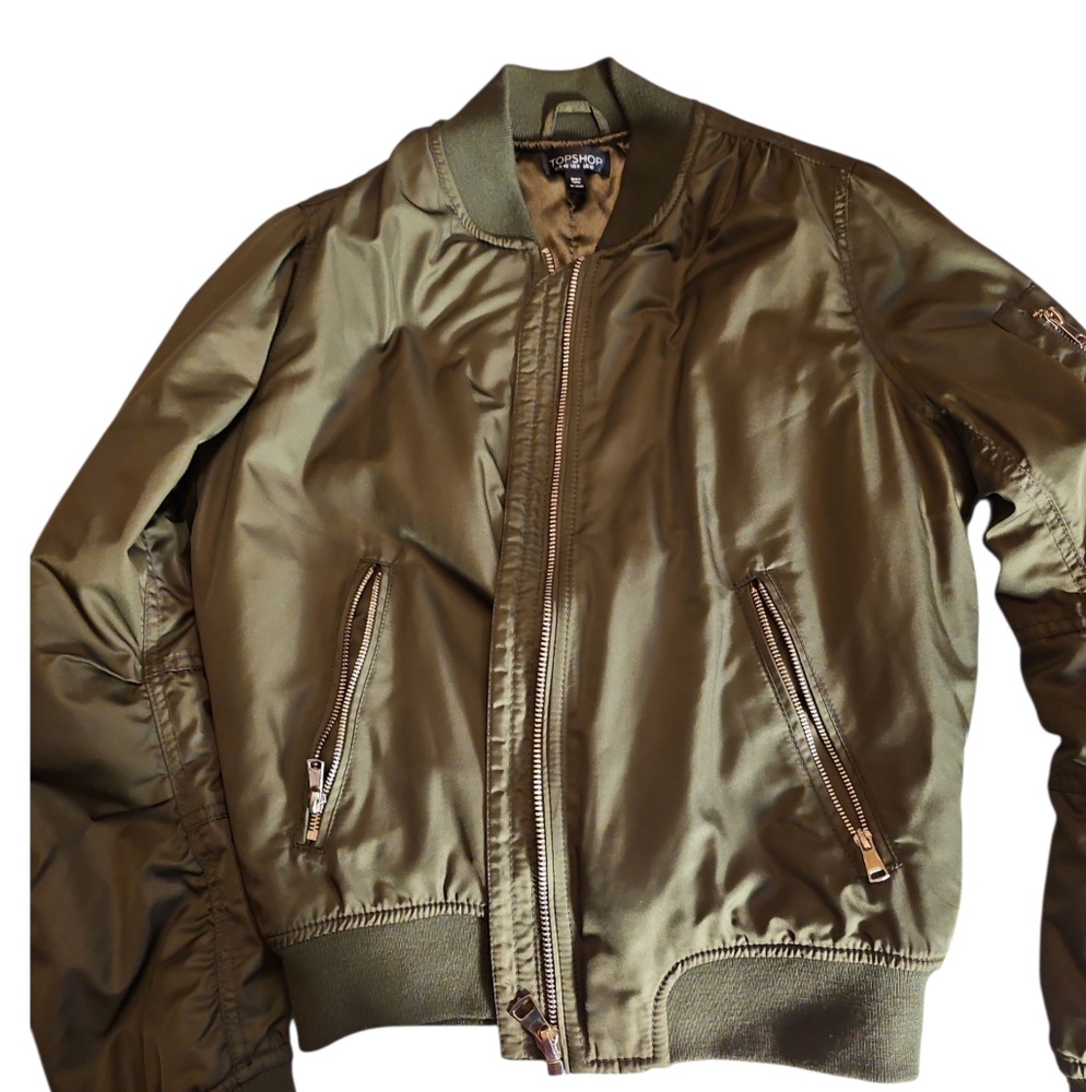 Topshop Khaki Bomber Jacket
